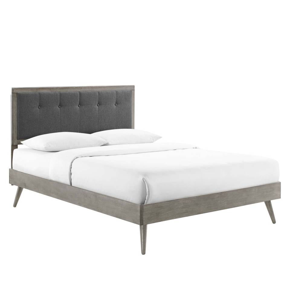 Modway Willow Queen Wood Platform Bed With Splayed Legs - MOD-6385 | Beds | Modishstore - 14