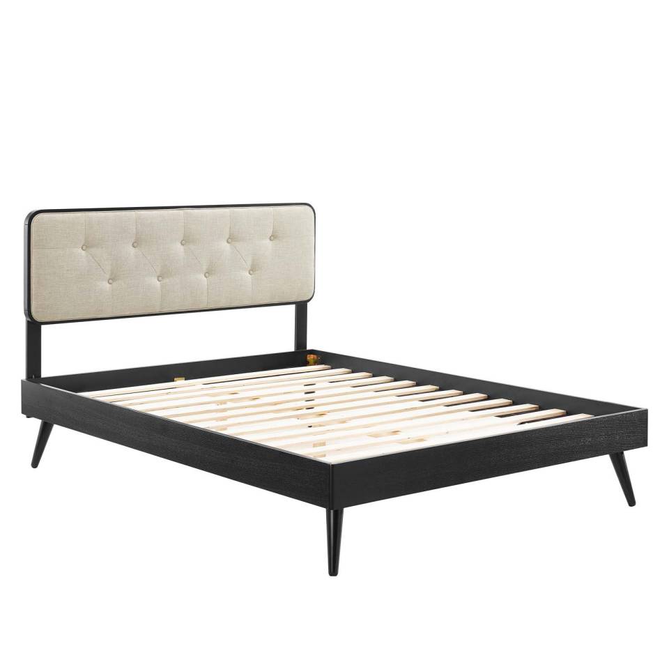 Modway Bridgette Queen Wood Platform Bed With Splayed Legs - MOD-6388 | Beds | Modishstore - 3