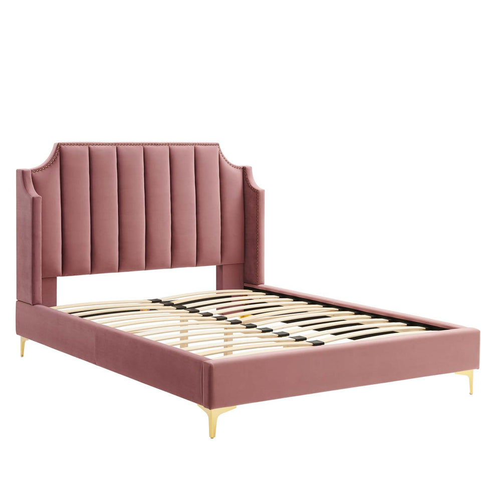 Modway Daniella Performance Velvet Queen Platform Bed - MOD-6412 | Modishstore - 2