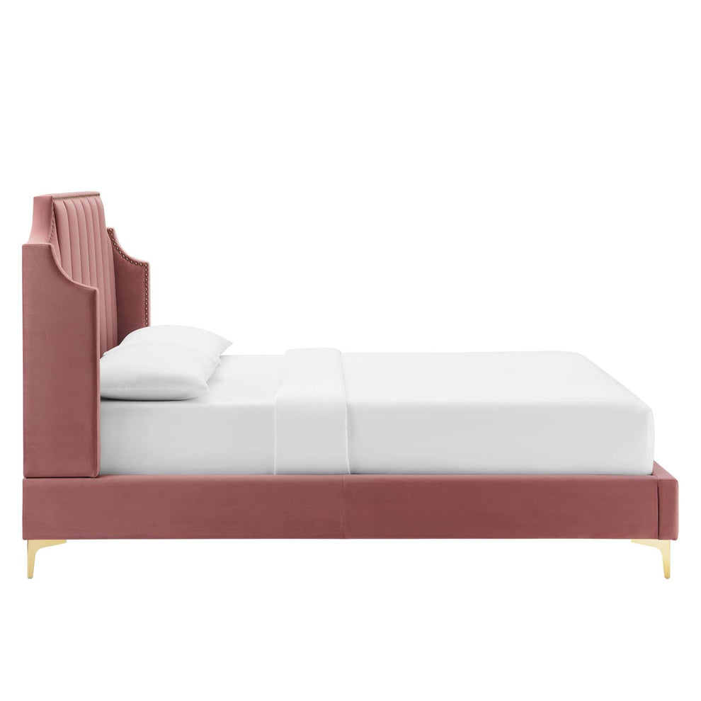 Modway Daniella Performance Velvet Queen Platform Bed - MOD-6412 | Modishstore - 3