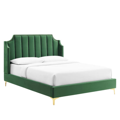 Modway Daniella Performance Velvet Queen Platform Bed - MOD-6412 | Modishstore - 4