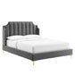 Modway Daniella Performance Velvet Queen Platform Bed - MOD-6412 | Modishstore - 7