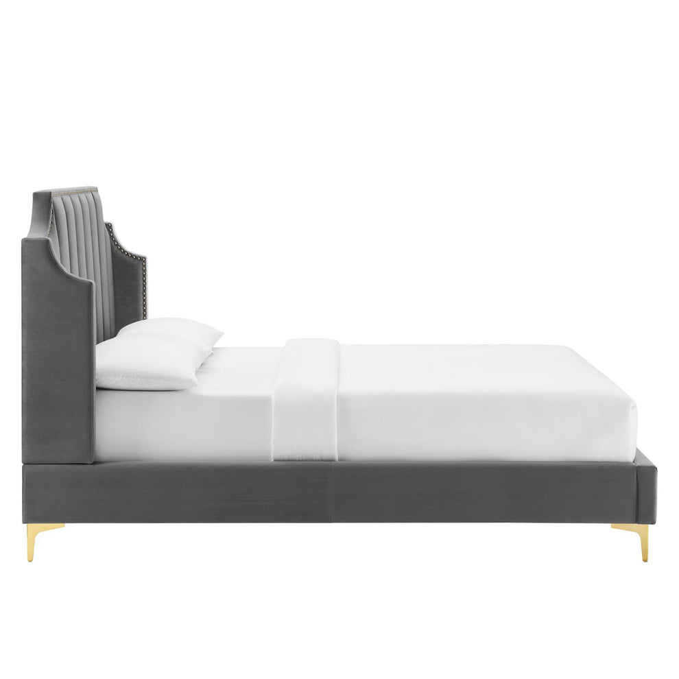 Modway Daniella Performance Velvet Queen Platform Bed - MOD-6412 | Modishstore - 9