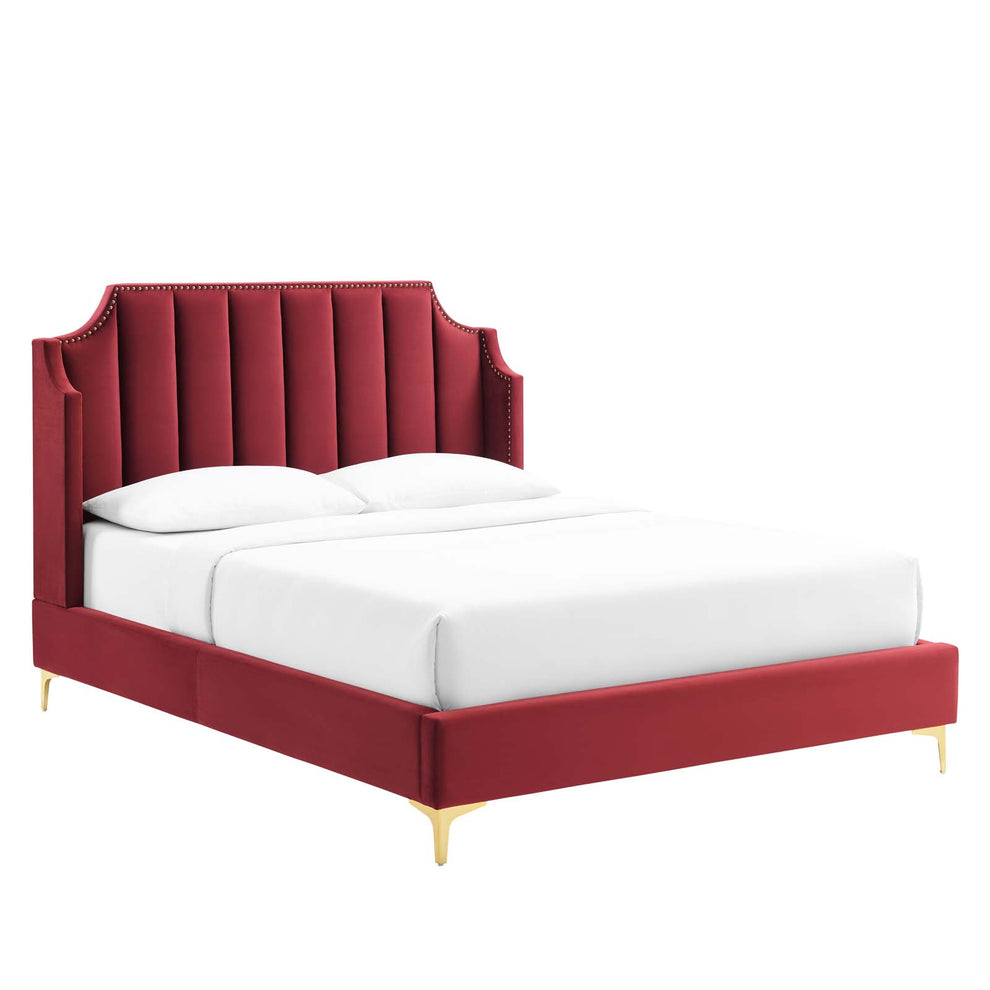 Modway Daniella Performance Velvet Queen Platform Bed - MOD-6412 | Modishstore - 10
