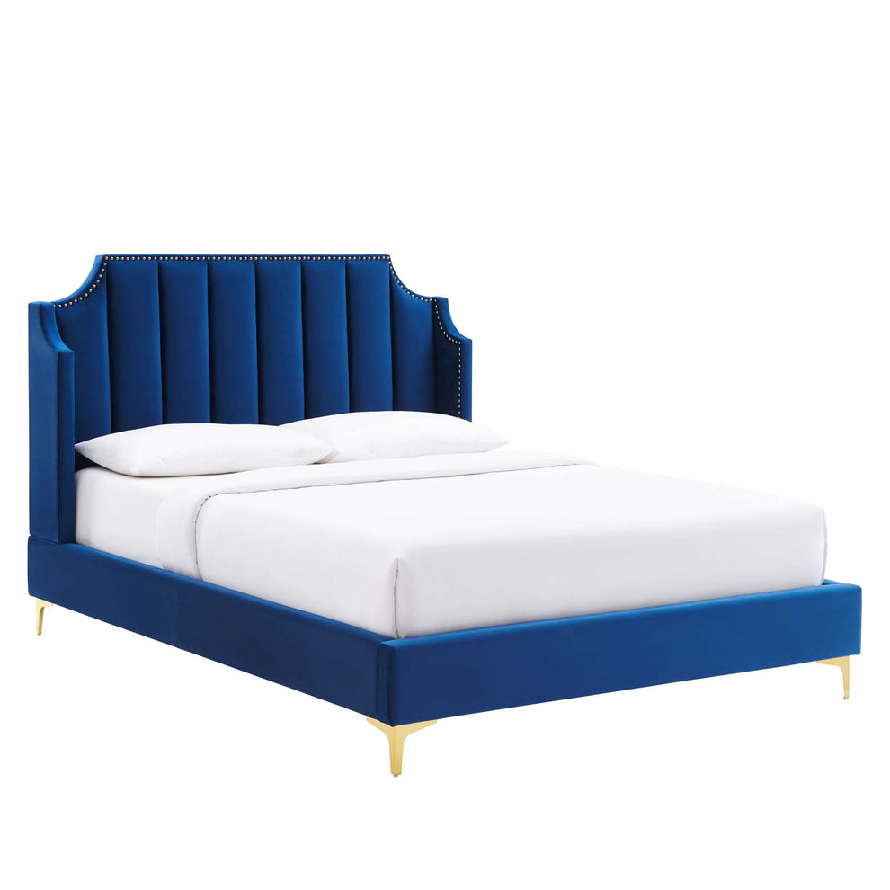 Modway Daniella Performance Velvet Queen Platform Bed - MOD-6412 | Modishstore - 13