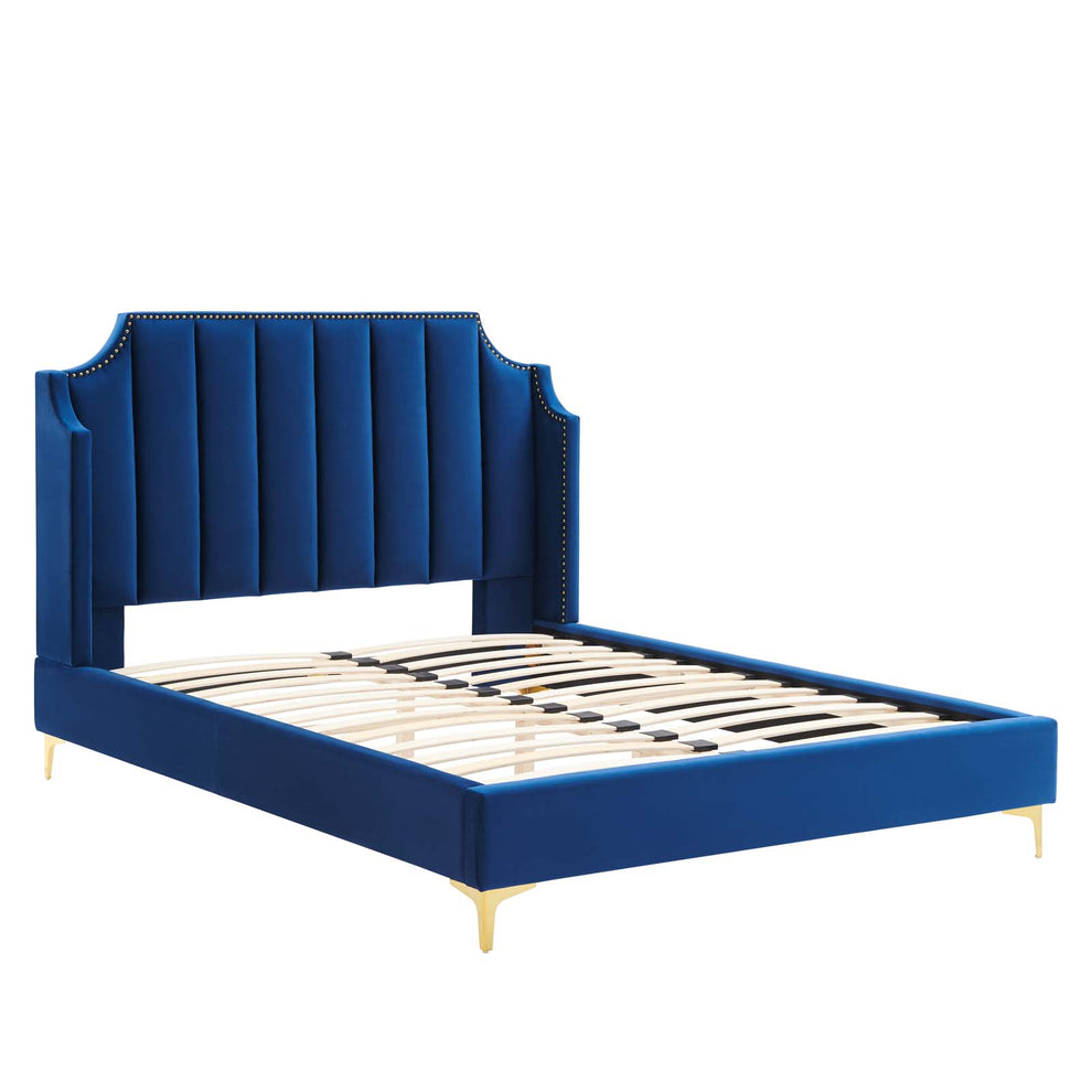Modway Daniella Performance Velvet Queen Platform Bed - MOD-6412 | Modishstore - 14