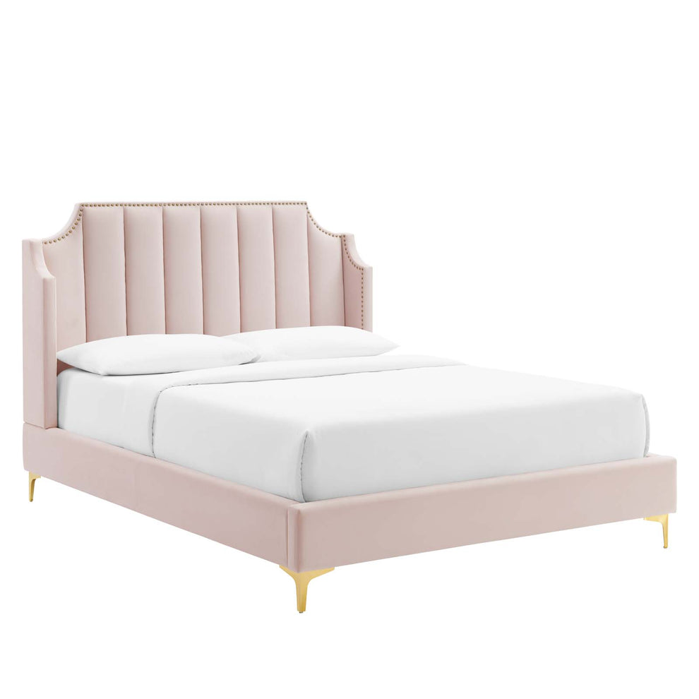 Modway Daniella Performance Velvet Queen Platform Bed - MOD-6412 | Modishstore - 16
