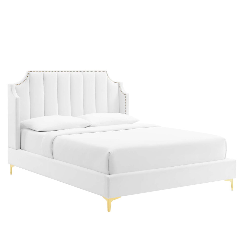 Modway Daniella Performance Velvet Queen Platform Bed - MOD-6412 | Modishstore - 19