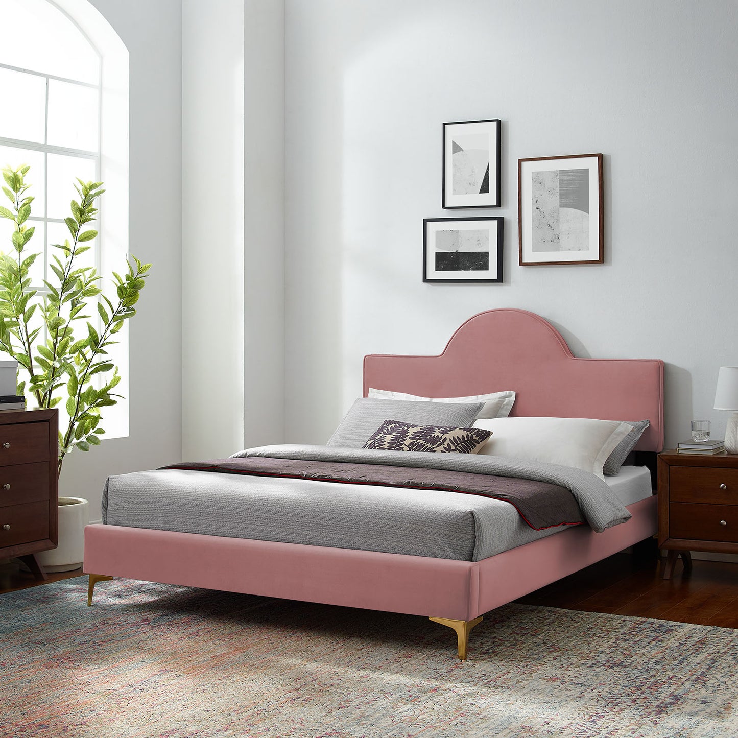 Sunny Performance Velvet Queen Bed By Modway - MOD-6516 | Beds | Modishstore - 11