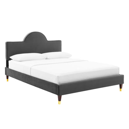 Aurora Performance Velvet Queen Bed By Modway - MOD-6517 | Beds | Modishstore - 2