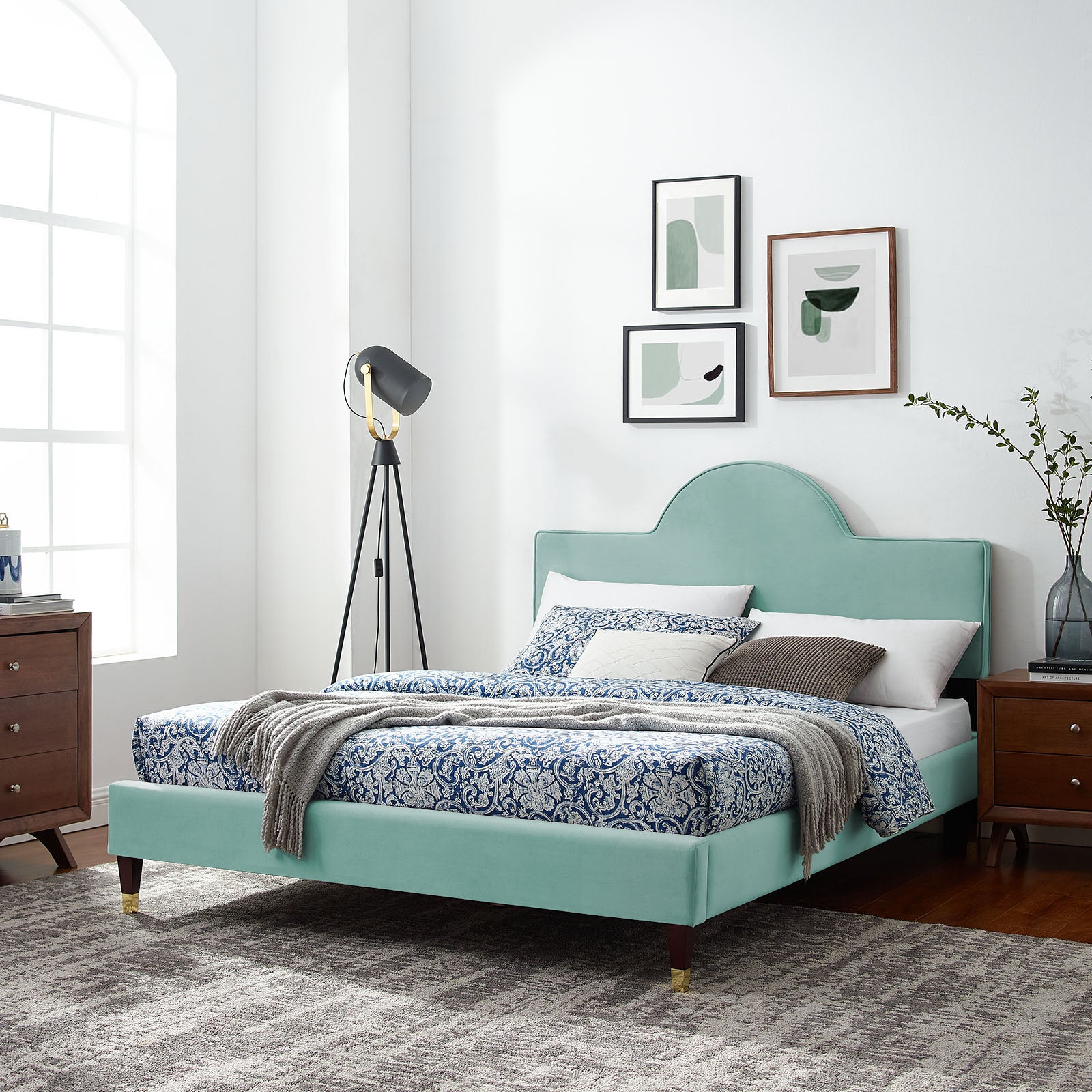 Aurora Performance Velvet Queen Bed By Modway - MOD-6517 | Beds | Modishstore - 29
