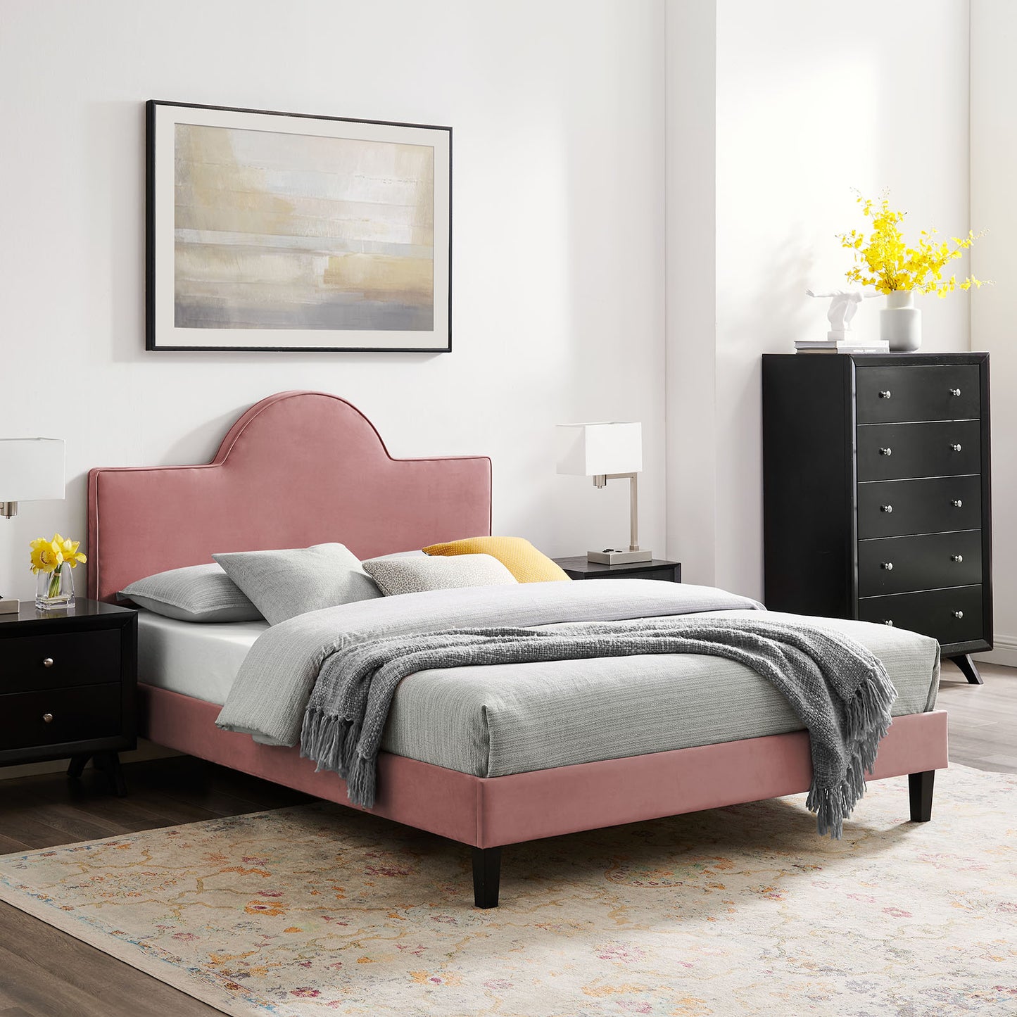 Soleil Performance Velvet Queen Bed By Modway | Beds | Modishstore-11