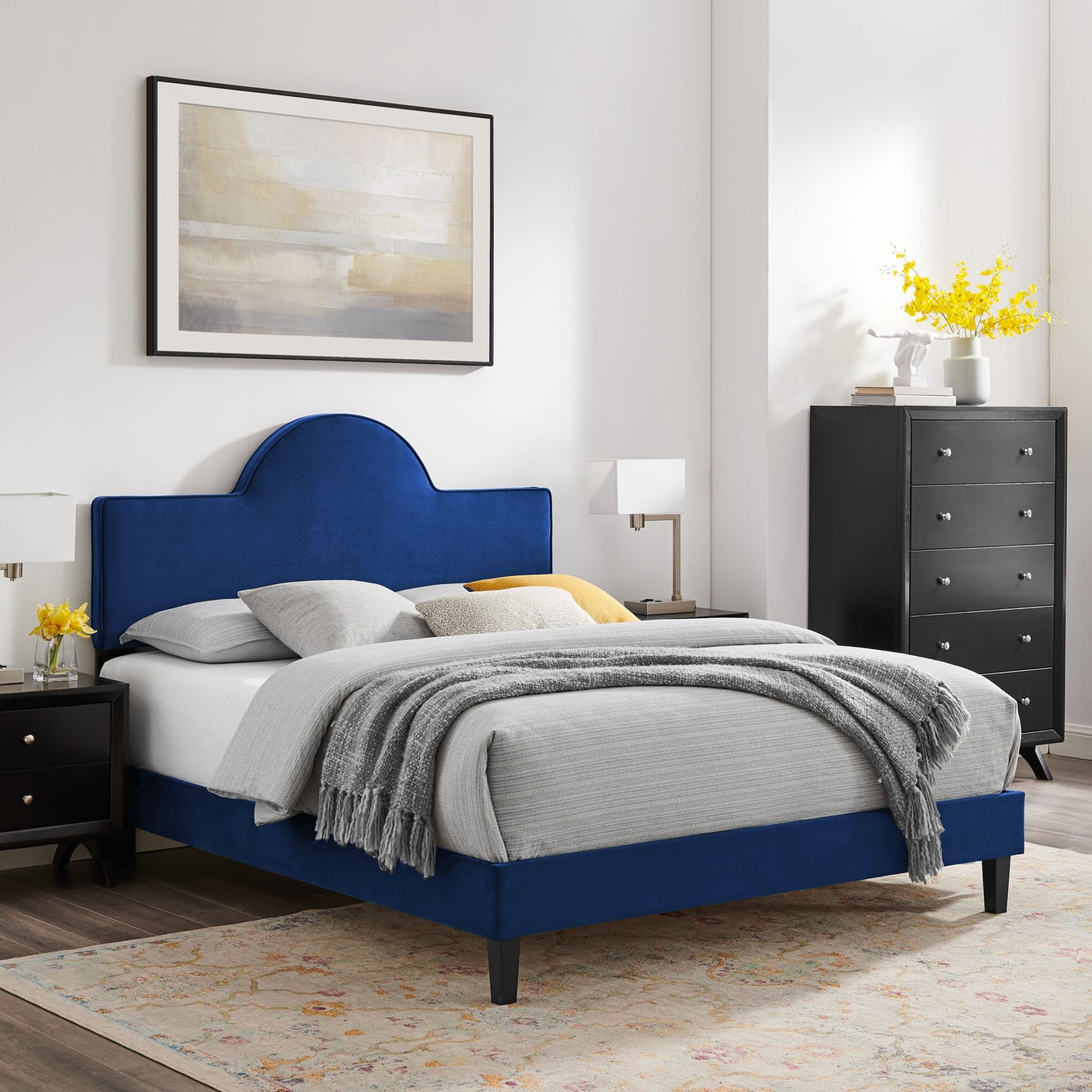 Soleil Performance Velvet Queen Bed By Modway - MOD-6518 | Beds | Modishstore - 38