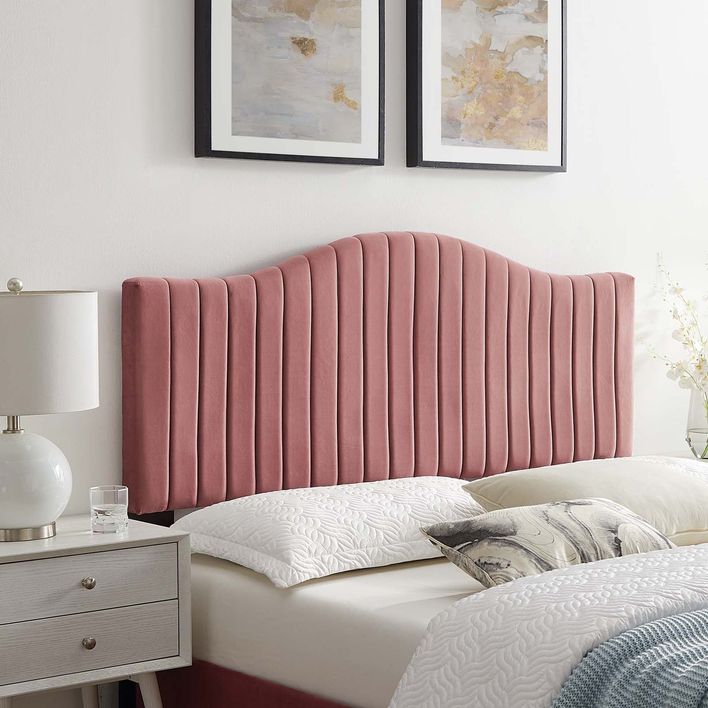 Brielle Channel Tufted Performance Velvet Full/Queen Headboard By Modway - MOD-6559 | Headboards | Modishstore - 6