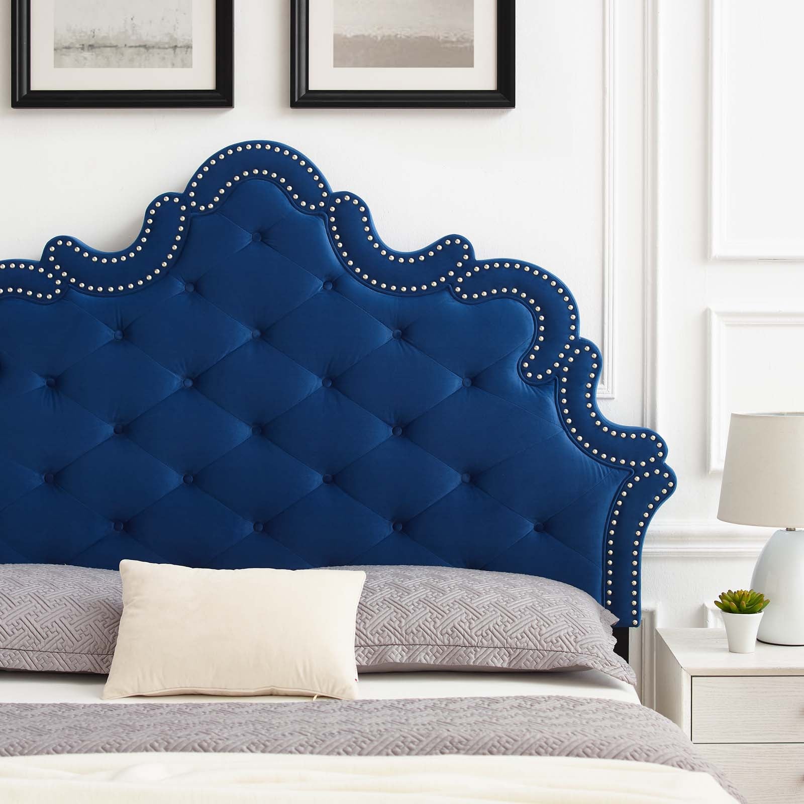 Arabella Button-Tufted Performance Velvet Twin Headboard By Modway - MOD-6562 | Headboards | Modishstore - 24