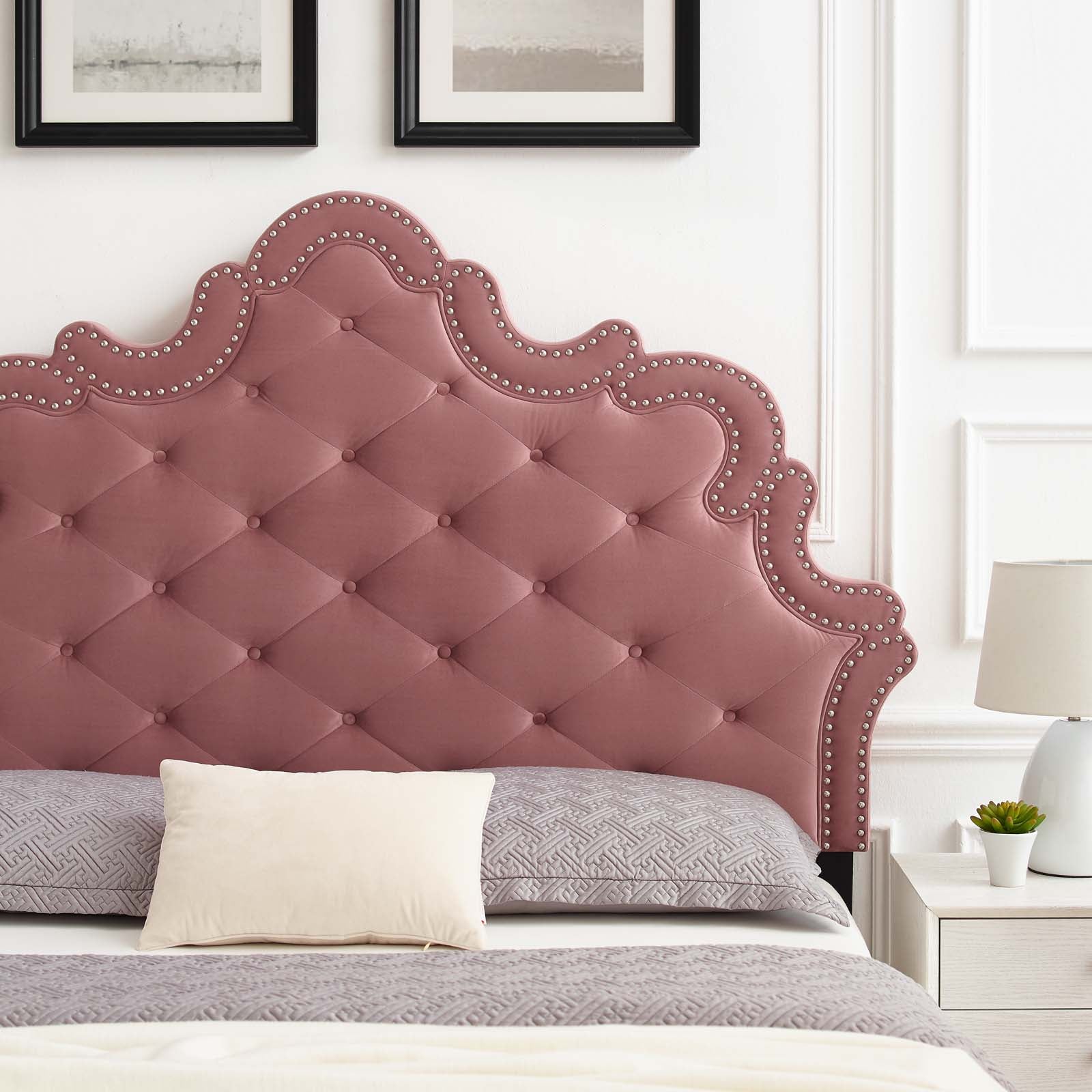 Arabella Button-Tufted Performance Velvet Full/Queen Headboard By Modway - MOD-6563 | Headboards | Modishstore - 8