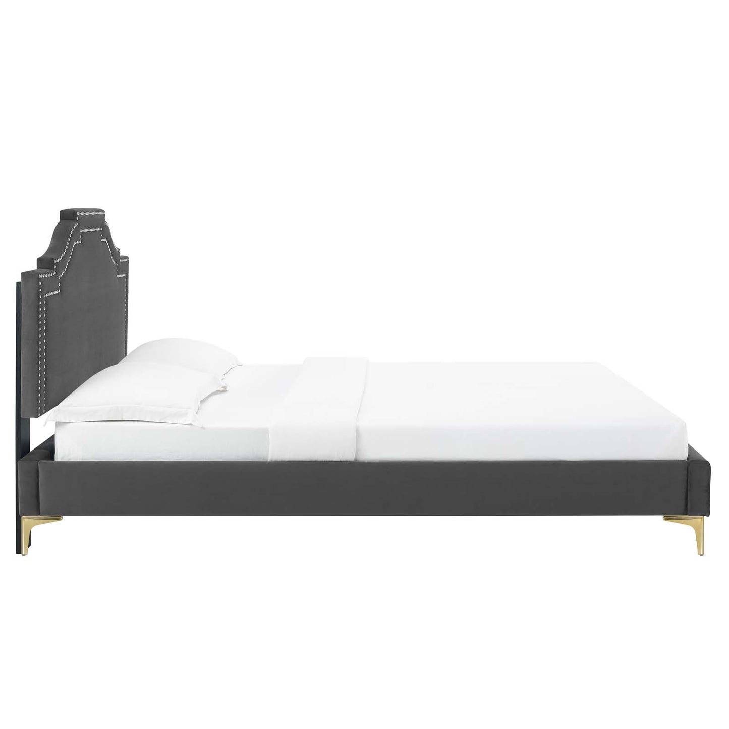 Adelaide Performance Velvet Queen Platform Bed By Modway - MOD-6580 | Beds | Modishstore - 8