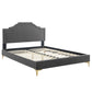 Adelaide Performance Velvet Queen Platform Bed By Modway - MOD-6580 | Beds | Modishstore - 9