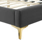 Adelaide Performance Velvet Queen Platform Bed By Modway - MOD-6580 | Beds | Modishstore - 11