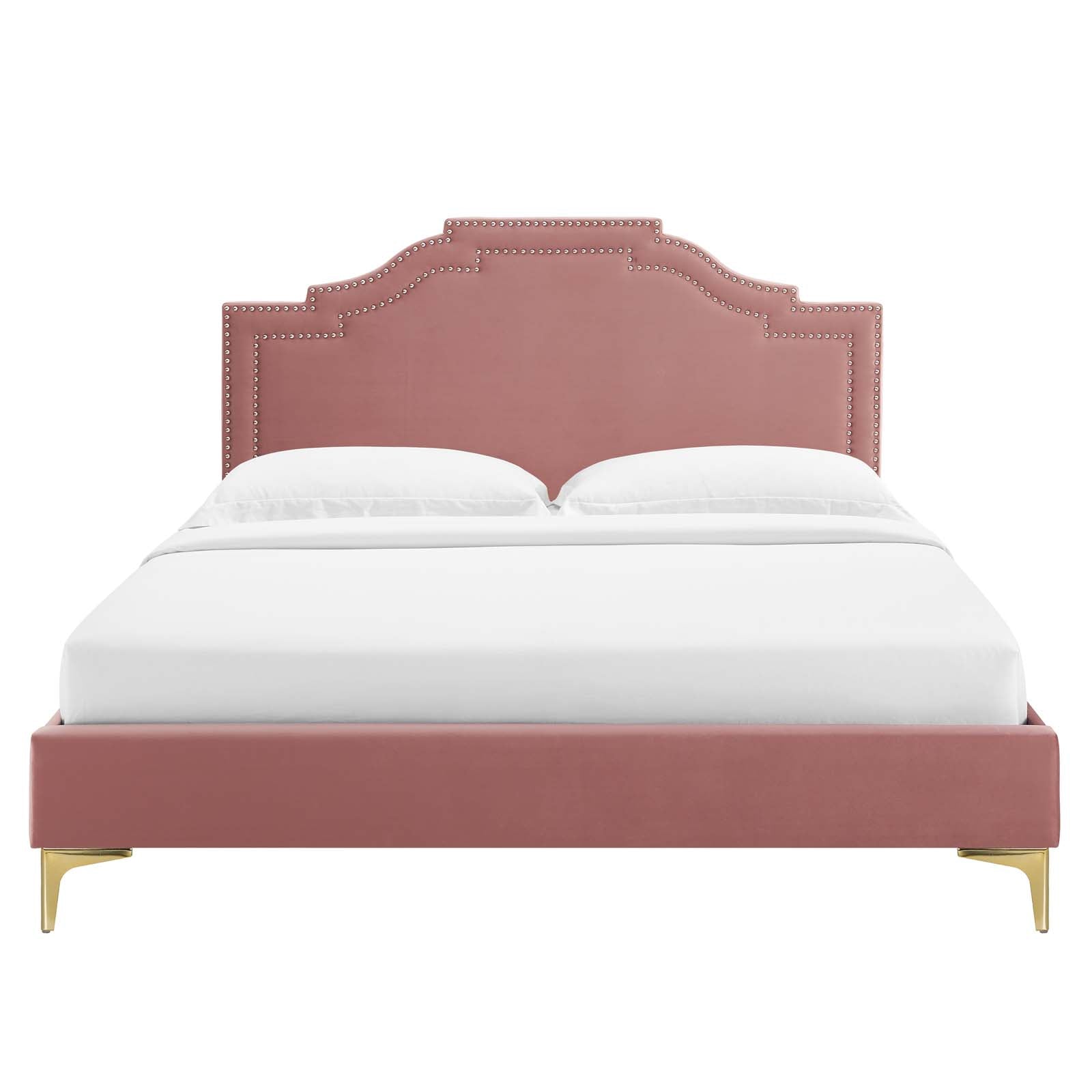 Adelaide Performance Velvet Queen Platform Bed By Modway - MOD-6580 | Beds | Modishstore - 28