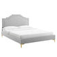 Adelaide Performance Velvet Queen Platform Bed By Modway - MOD-6580 | Beds | Modishstore - 29