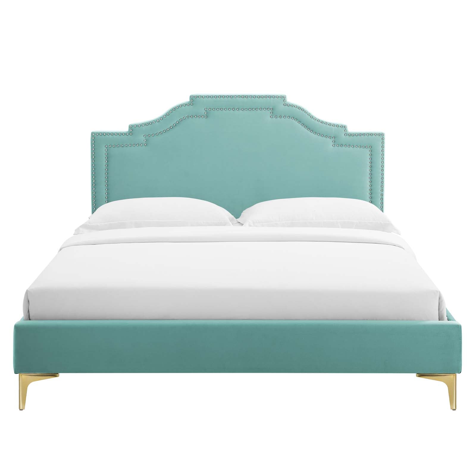 Adelaide Performance Velvet Queen Platform Bed By Modway - MOD-6580 | Beds | Modishstore - 56