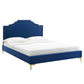 Adelaide Performance Velvet Queen Platform Bed By Modway - MOD-6580 | Beds | Modishstore - 57