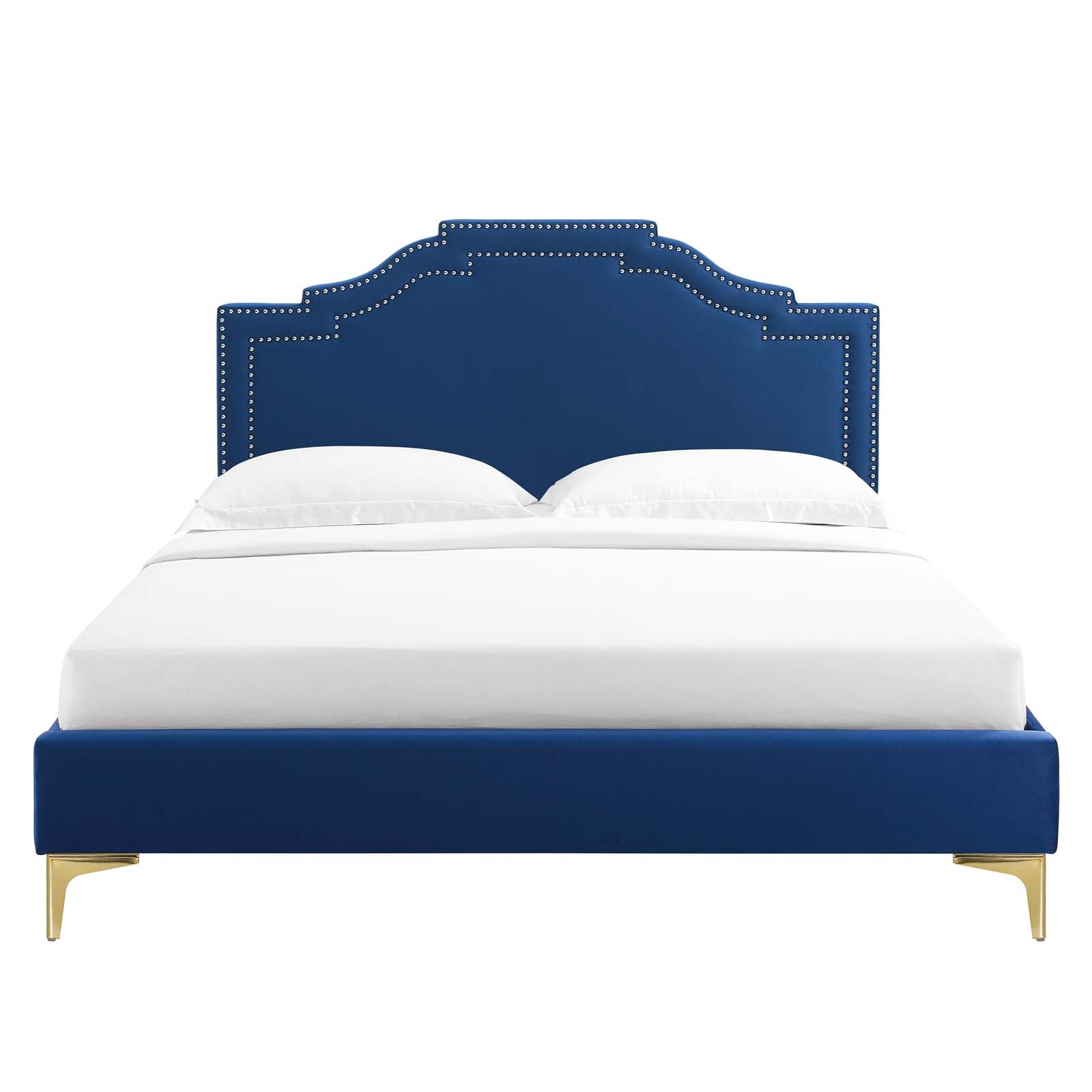 Adelaide Performance Velvet Queen Platform Bed By Modway - MOD-6580 | Beds | Modishstore - 70