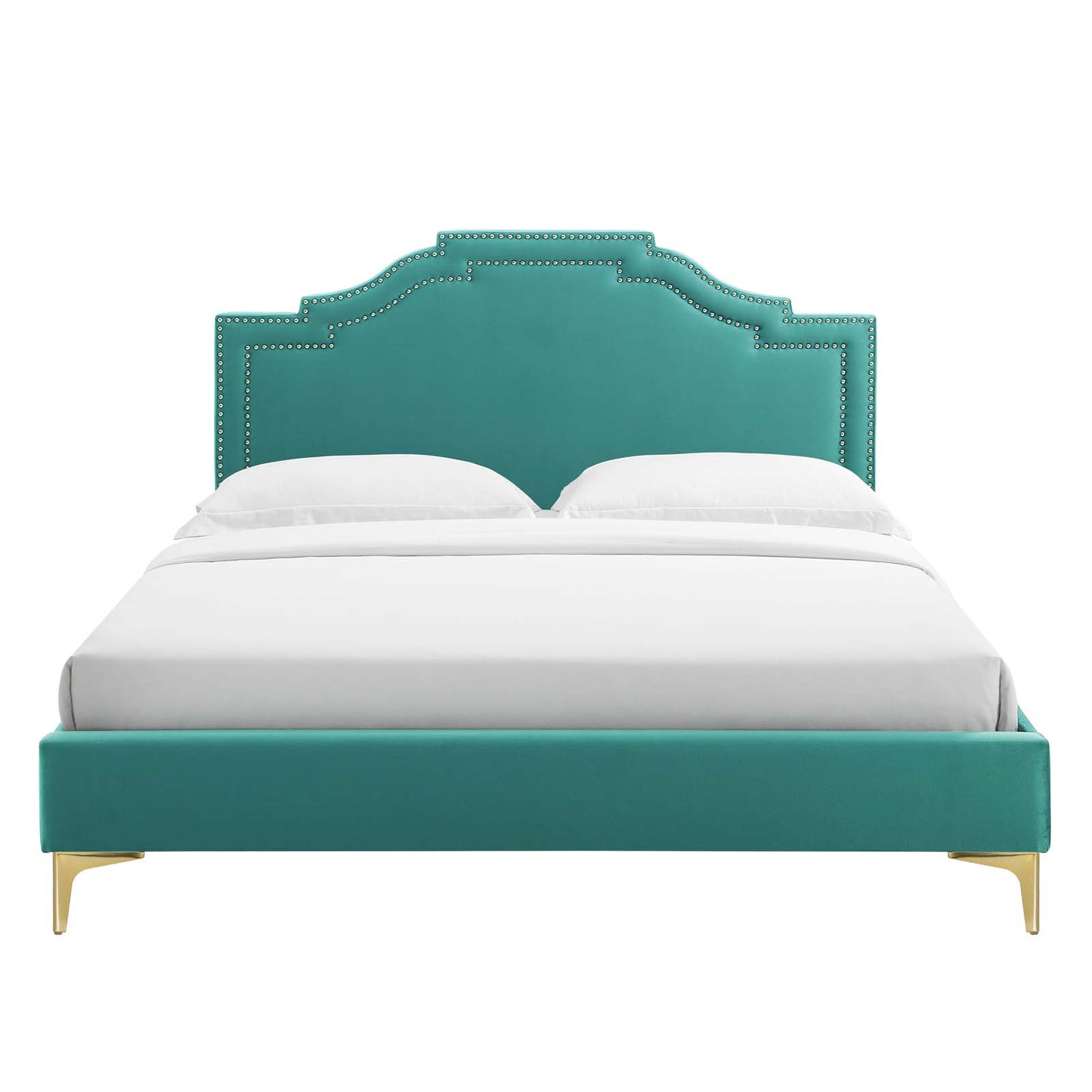 Adelaide Performance Velvet Queen Platform Bed By Modway - MOD-6580 | Beds | Modishstore - 98
