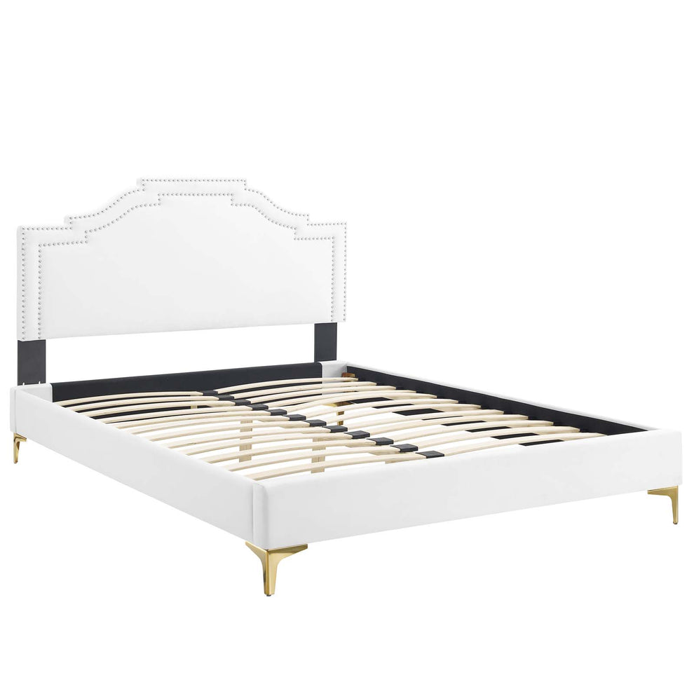 Adelaide Performance Velvet Queen Platform Bed By Modway - MOD-6580 | Beds | Modishstore - 107