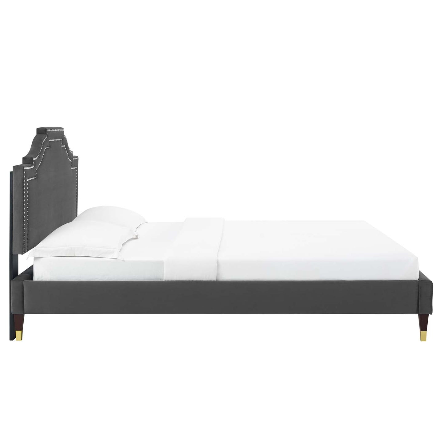 Adelaide Performance Velvet Queen Platform Bed By Modway - MOD-6581 | Beds | Modishstore - 7