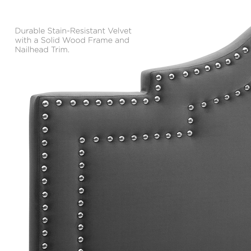 Adelaide Performance Velvet Queen Platform Bed By Modway - MOD-6581 | Beds | Modishstore - 13