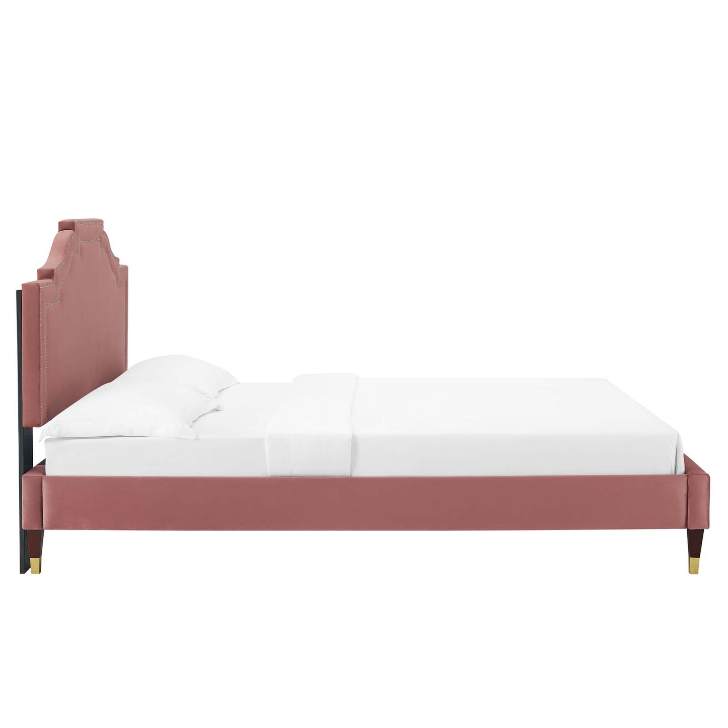 Adelaide Performance Velvet Queen Platform Bed By Modway - MOD-6581 | Beds | Modishstore - 21