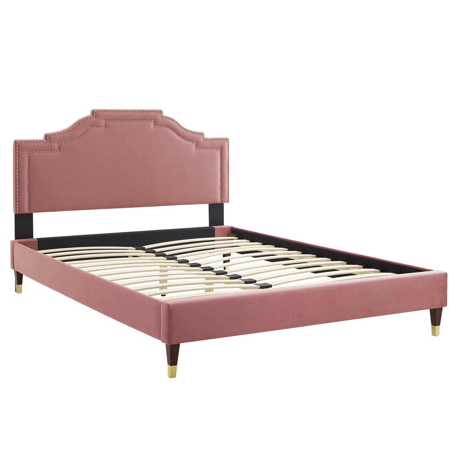 Adelaide Performance Velvet Queen Platform Bed By Modway - MOD-6581 | Beds | Modishstore - 22