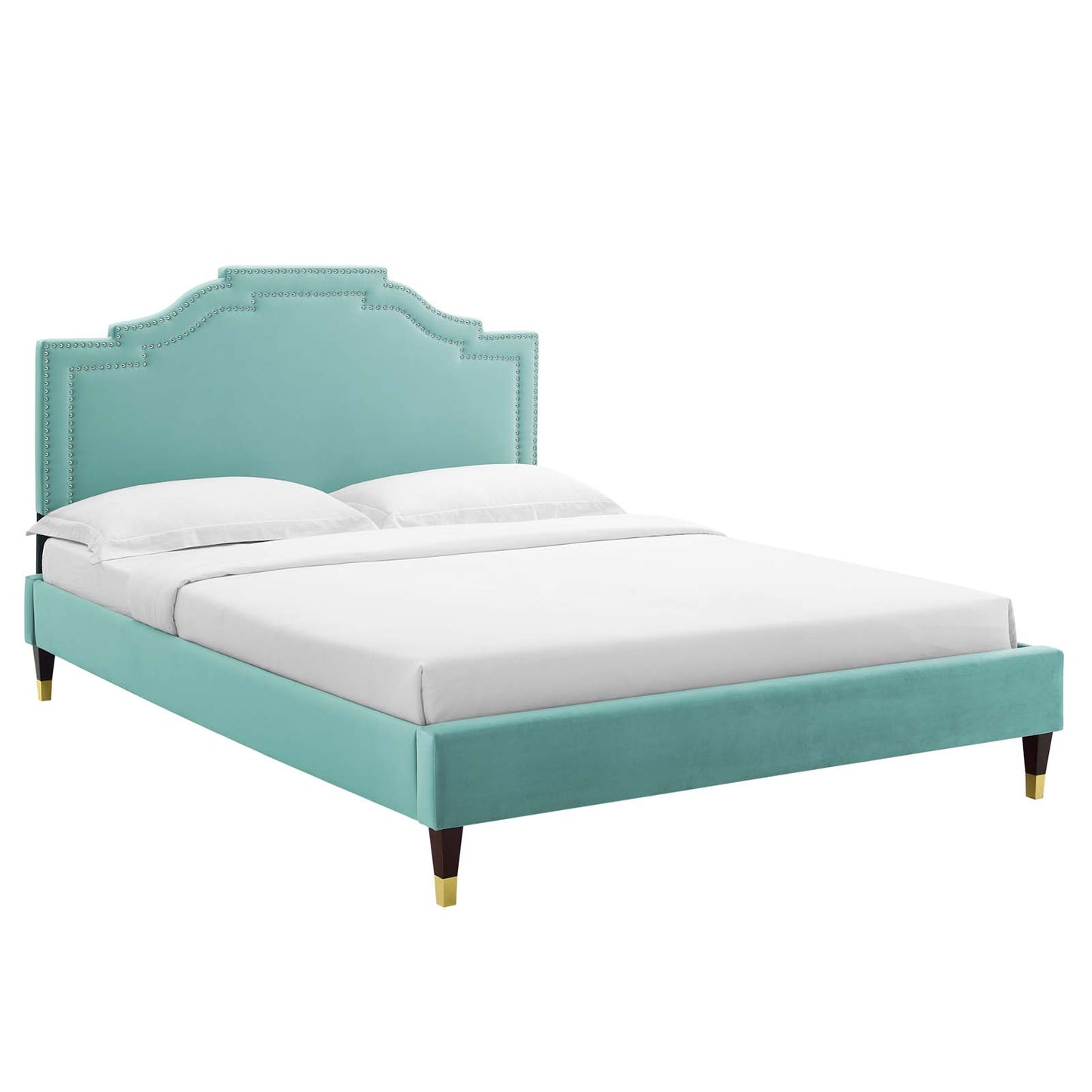 Adelaide Performance Velvet Queen Platform Bed By Modway - MOD-6581 | Beds | Modishstore - 42