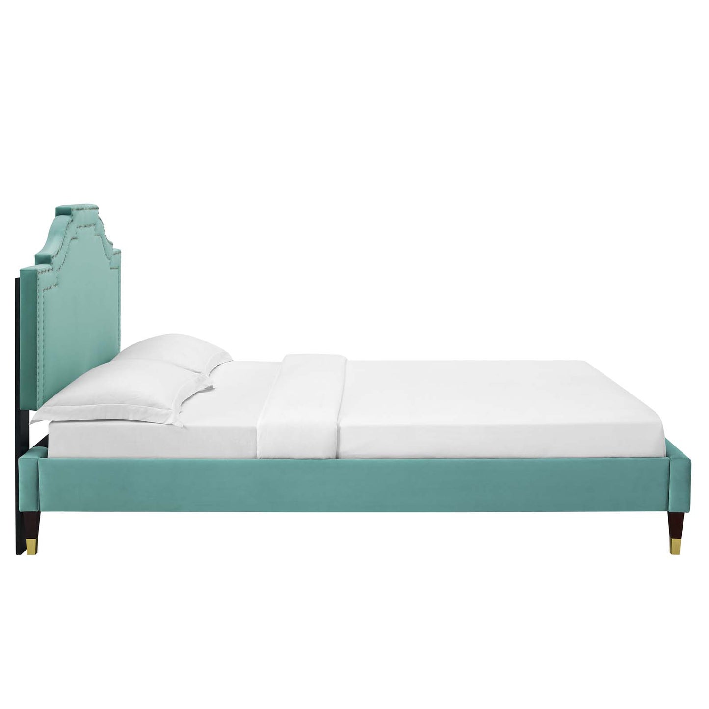 Adelaide Performance Velvet Queen Platform Bed By Modway - MOD-6581 | Beds | Modishstore - 49