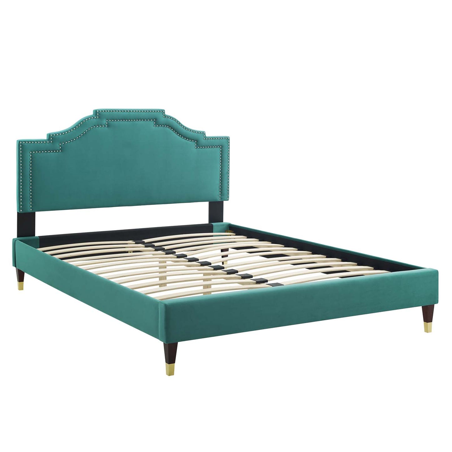 Adelaide Performance Velvet Queen Platform Bed By Modway - MOD-6581 | Beds | Modishstore - 92