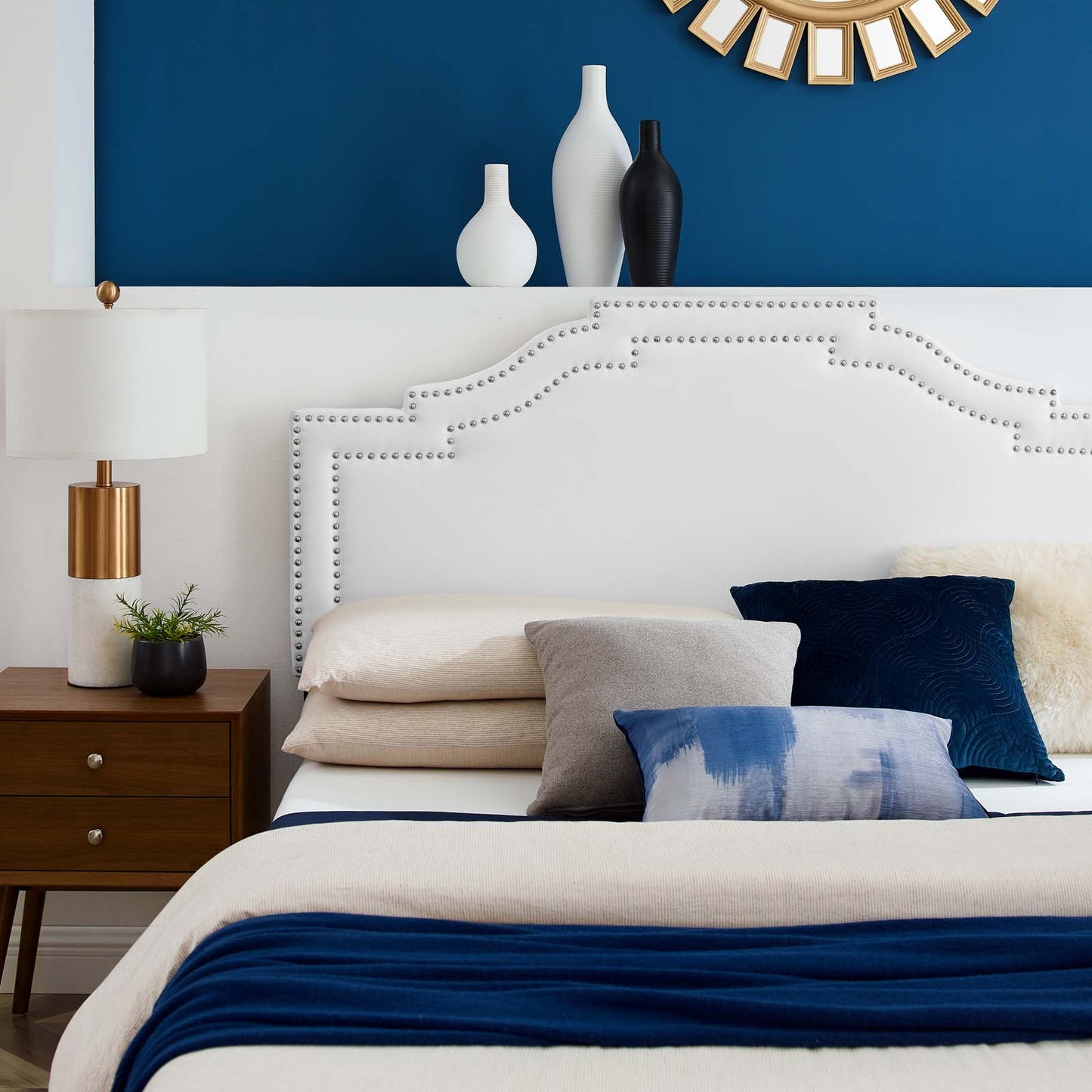 Adelaide Performance Velvet Queen Platform Bed By Modway - MOD-6581 | Beds | Modishstore - 110