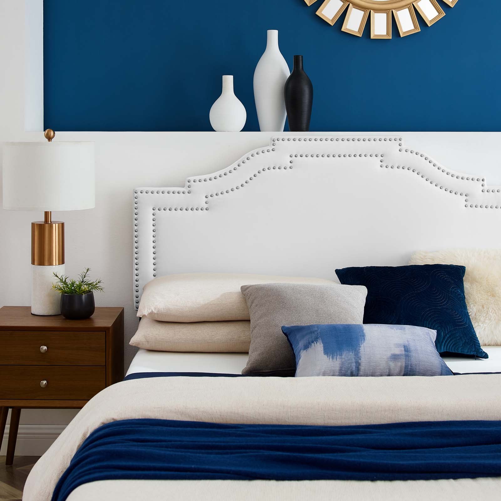 Adelaide Performance Velvet Queen Platform Bed By Modway - MOD-6581 | Beds | Modishstore - 110