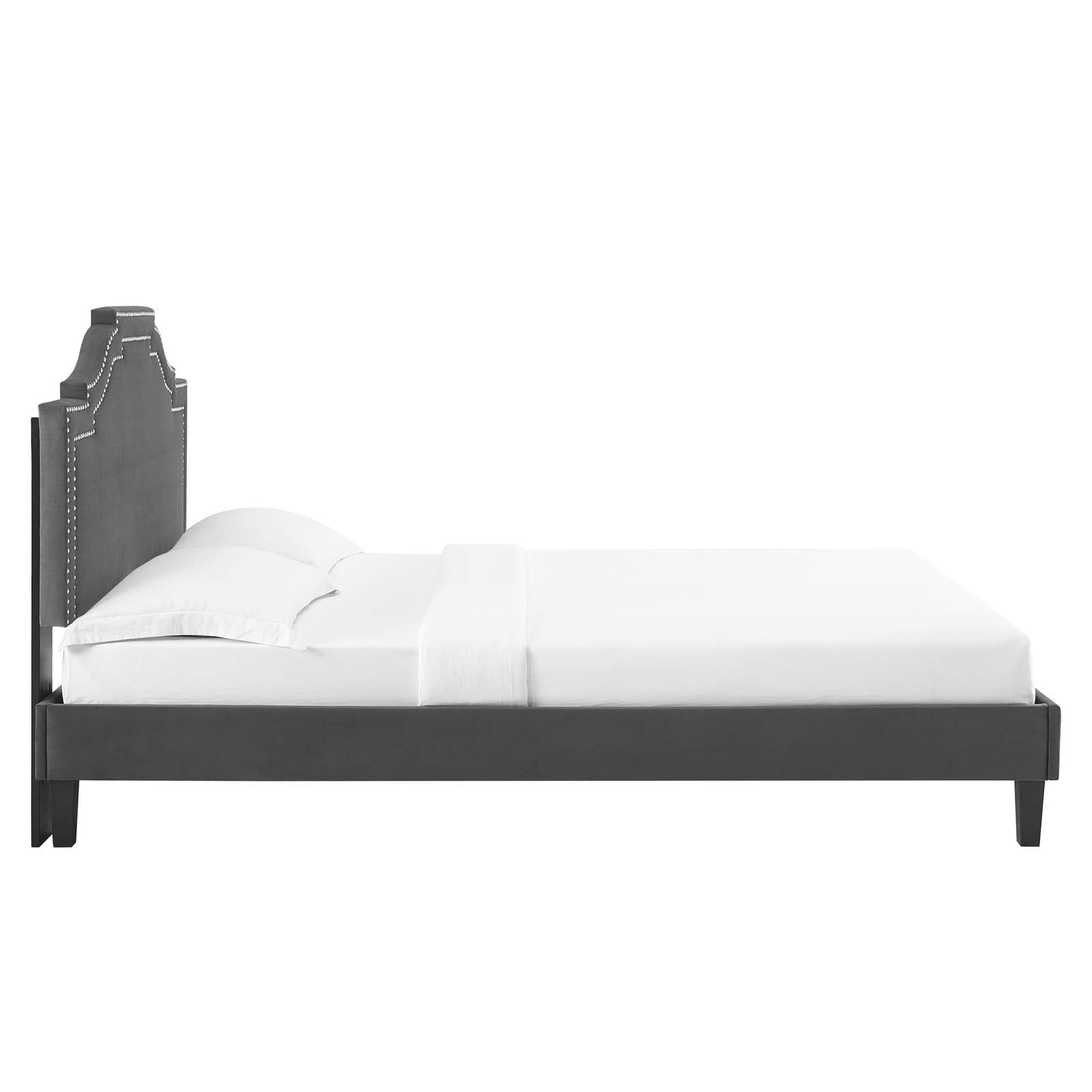 Adelaide Performance Velvet Queen Platform Bed By Modway - MOD-6582 | Beds | Modishstore - 7