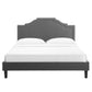 Adelaide Performance Velvet Queen Platform Bed By Modway - MOD-6582 | Beds | Modishstore - 12