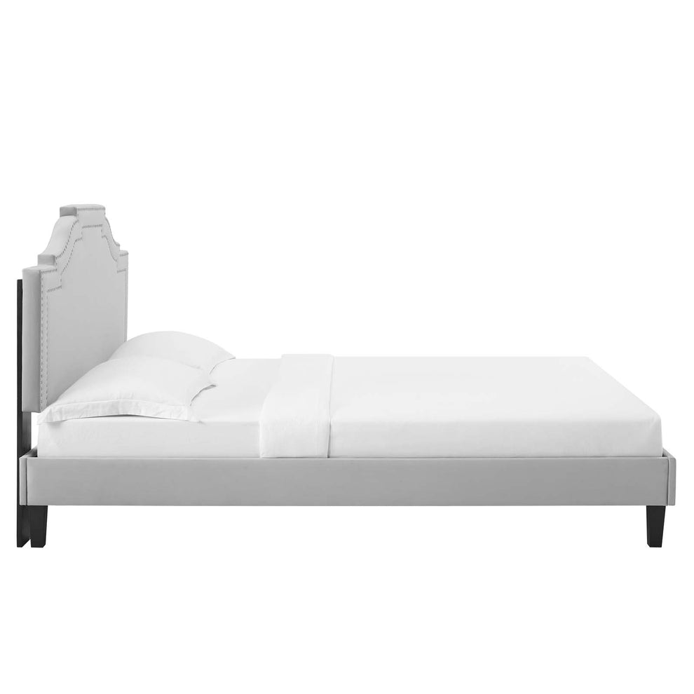 Adelaide Performance Velvet Queen Platform Bed By Modway - MOD-6582 | Beds | Modishstore - 33
