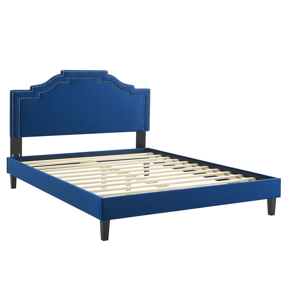 Adelaide Performance Velvet Queen Platform Bed By Modway - MOD-6582 | Beds | Modishstore - 60
