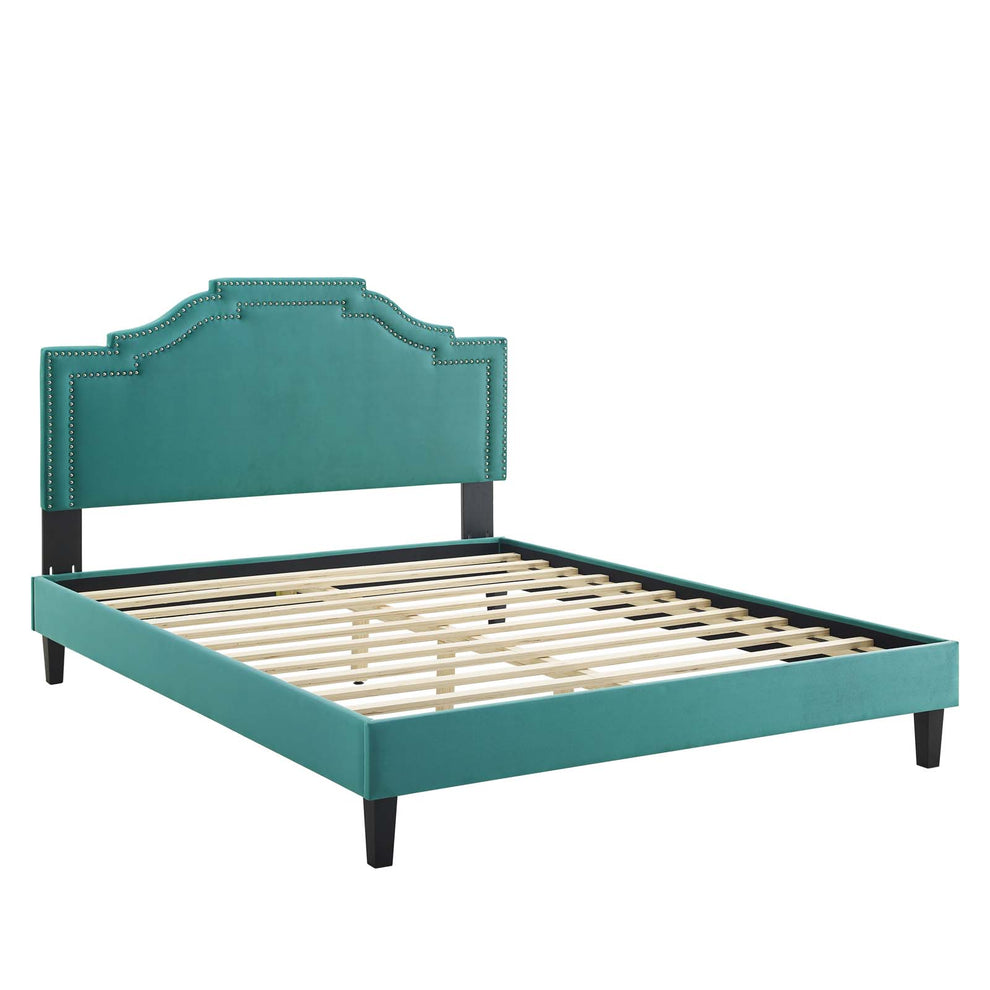 Adelaide Performance Velvet Queen Platform Bed By Modway - MOD-6582 | Beds | Modishstore - 86