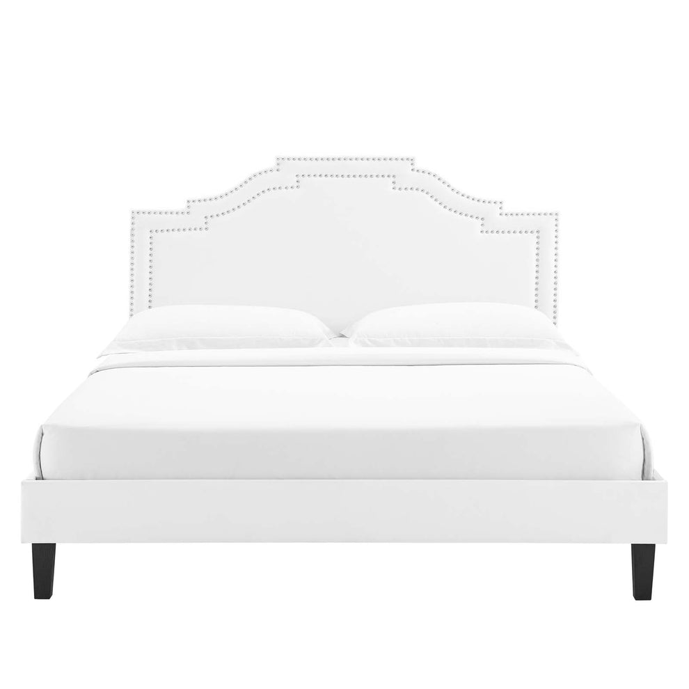 Adelaide Performance Velvet Queen Platform Bed By Modway - MOD-6582 | Beds | Modishstore - 103