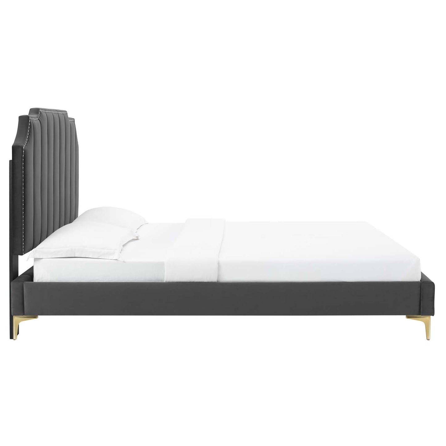 Colette Queen Performance Velvet Platform Bed By Modway - MOD-6583 | Beds | Modishstore - 11