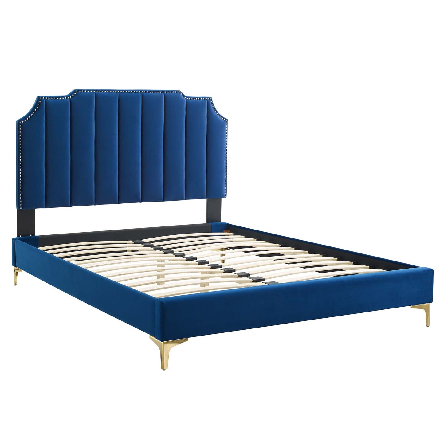 Colette Queen Performance Velvet Platform Bed By Modway - MOD-6583 | Beds | Modishstore - 74