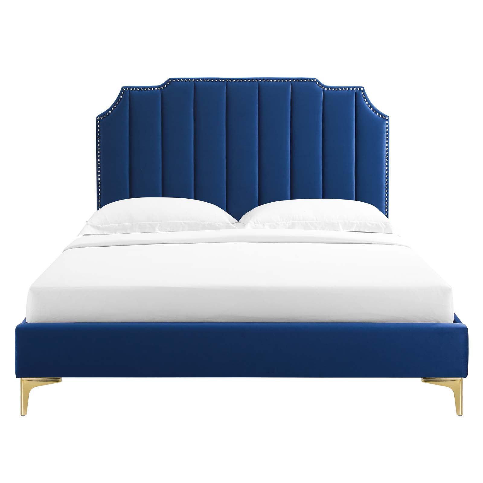 Colette Queen Performance Velvet Platform Bed By Modway - MOD-6583 | Beds | Modishstore - 76