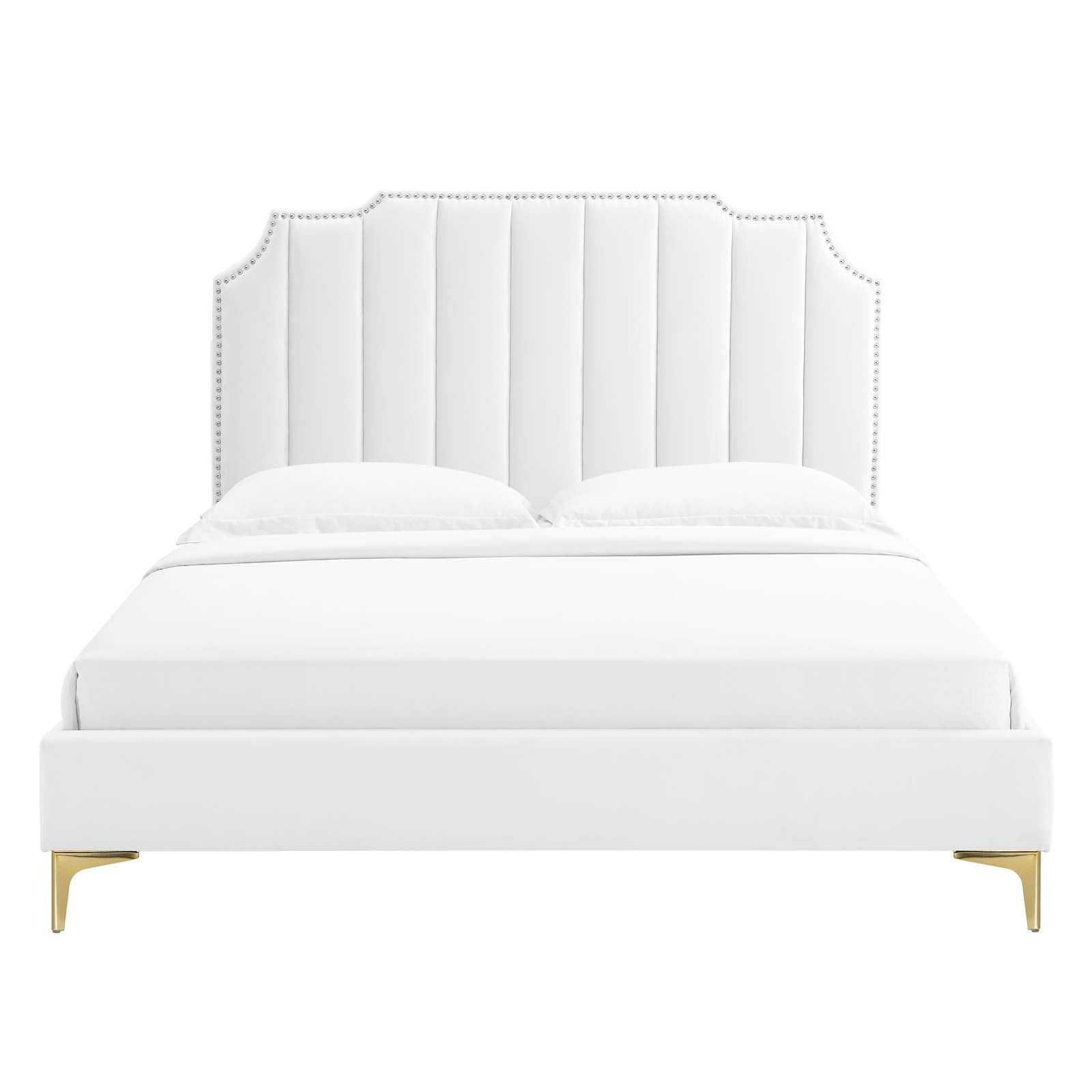 Colette Queen Performance Velvet Platform Bed By Modway - MOD-6583 | Beds | Modishstore - 124