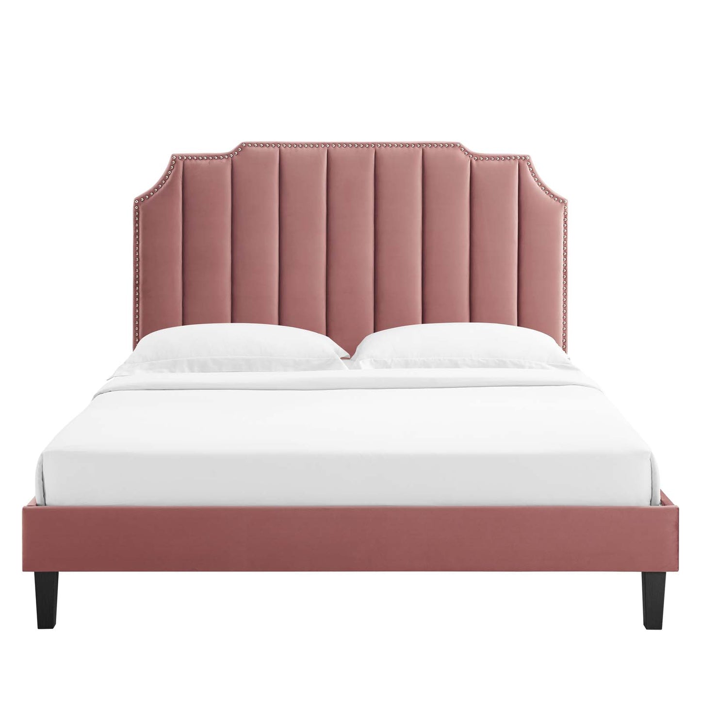 Colette Queen Performance Velvet Platform Bed By Modway - MOD-6585 | Beds | Modishstore - 28